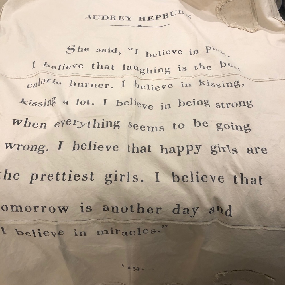 Audrey Hepburn Quote Tapestry